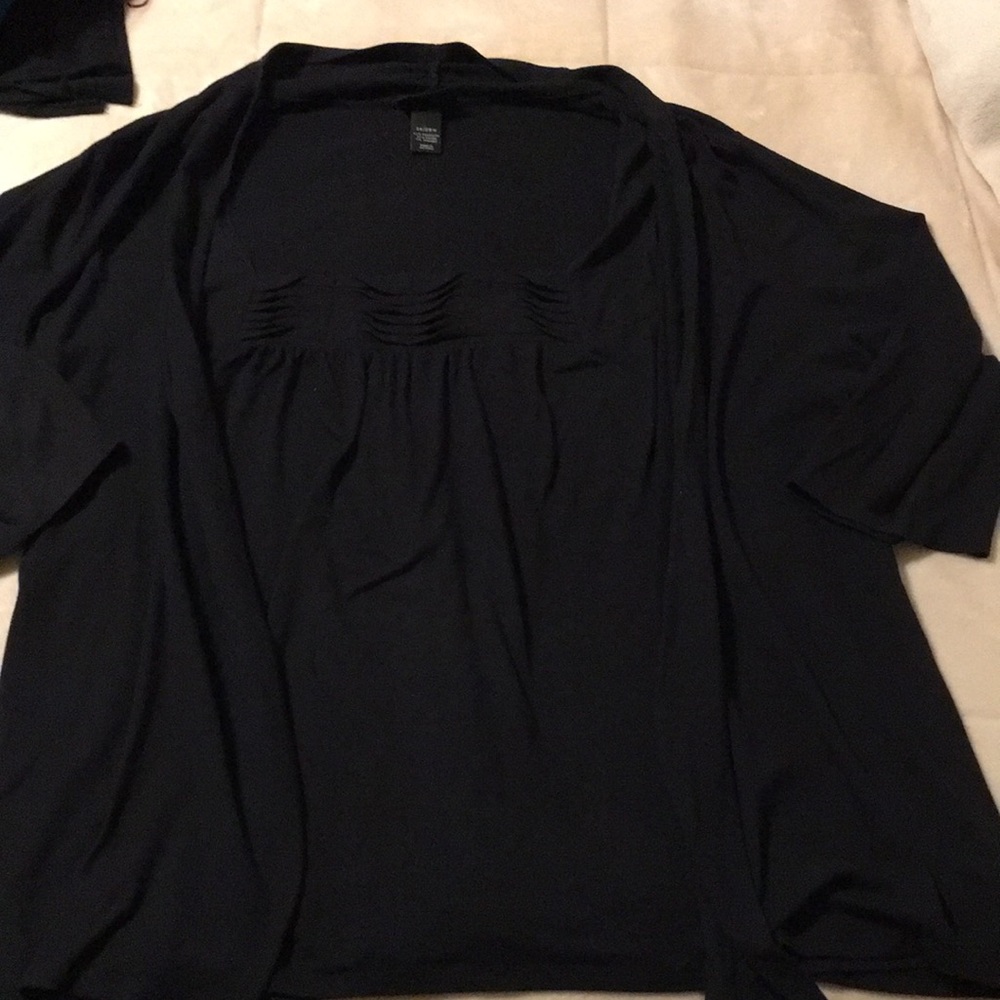 Lane Bryant black tank connected shell